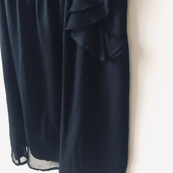 Vero Moda BLACK One Shoulder Ruffle Overlay Dress - Picture 4 of 6